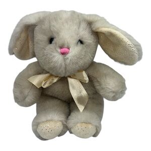 Walmart Tan Gold Easter Nursery Bunny Rabbit Sparkles Bow Plush Easter Pink 2019